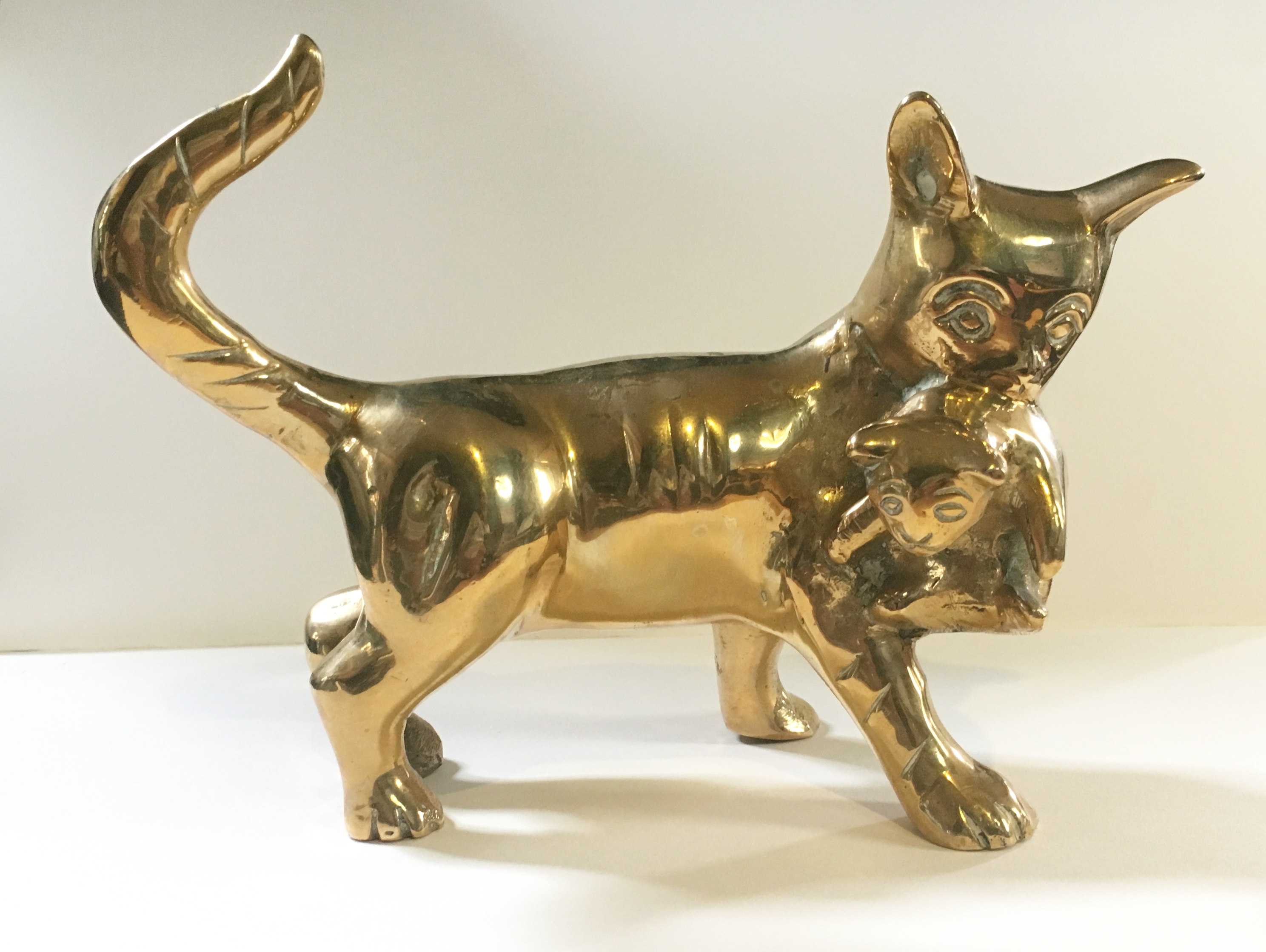 Cat & Kitten Tiller Pin (image for) Cat & Kitten Tiller Pin